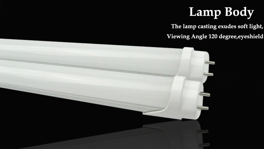 160lm/W CRI&gt;80ra 3000lm T8 18W LED Tube Light AC85-305V 6000K Cool White PF&gt;0.9 Surge Range 4kv