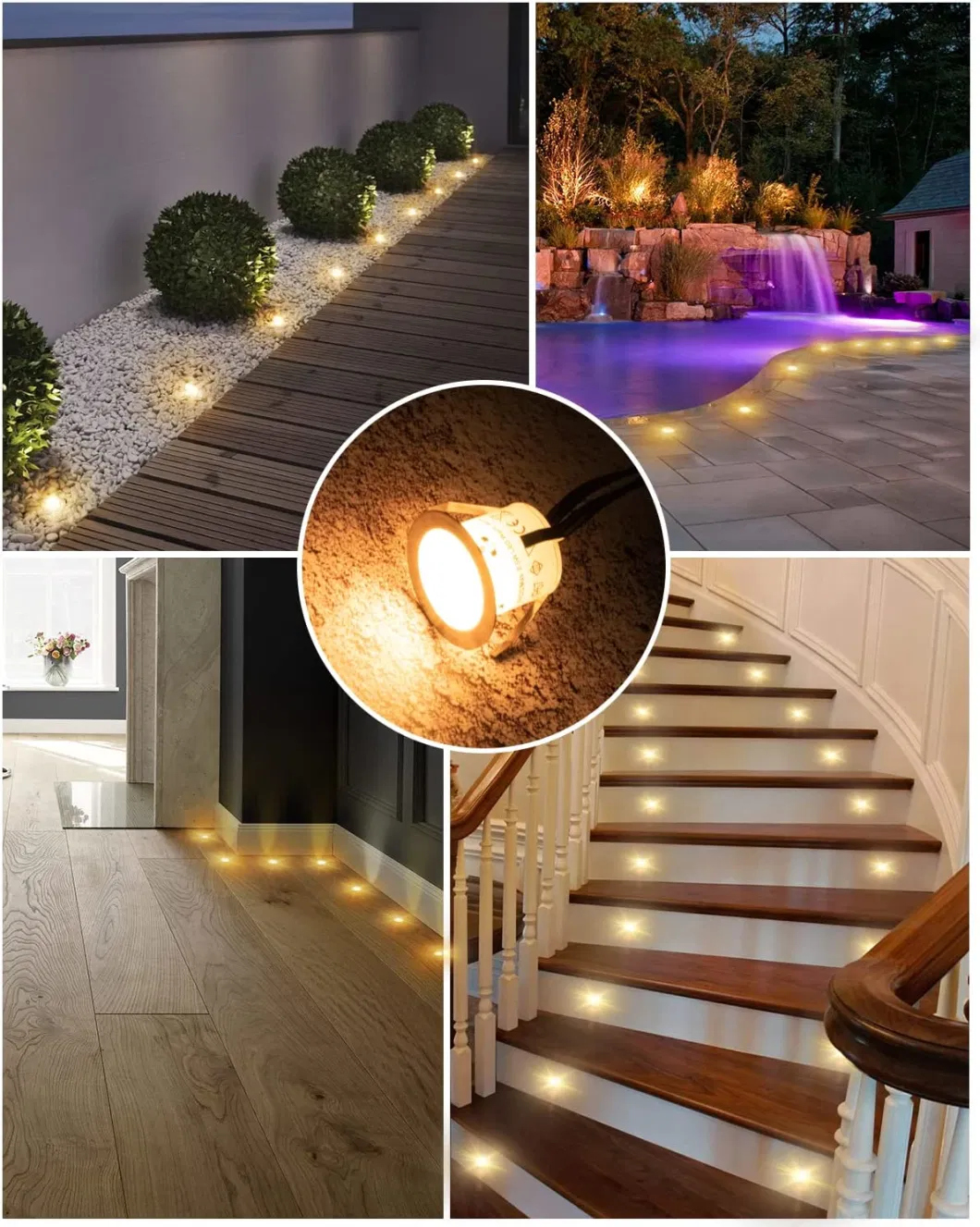 IP67 LED Buried Outdoor Waterproof Step Corridor Deck Lights Garden Lighting