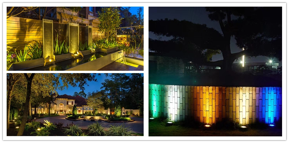 RGB Smart Color Changing IP67 12V LED Low Voltage Best Back Yard Garden Lighting Outdoor Brass Landscape Lighting