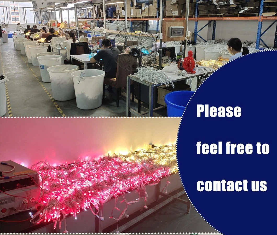 Factory Outdoor Christmas Flashing LED String Lighting for Xmas Commercial Building Holiday Festive House Palm Tree Wedding Decoration